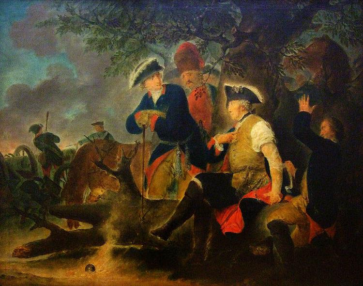 Bernhard Rode Frederick the Great and the Combat Medic, oil painting picture
